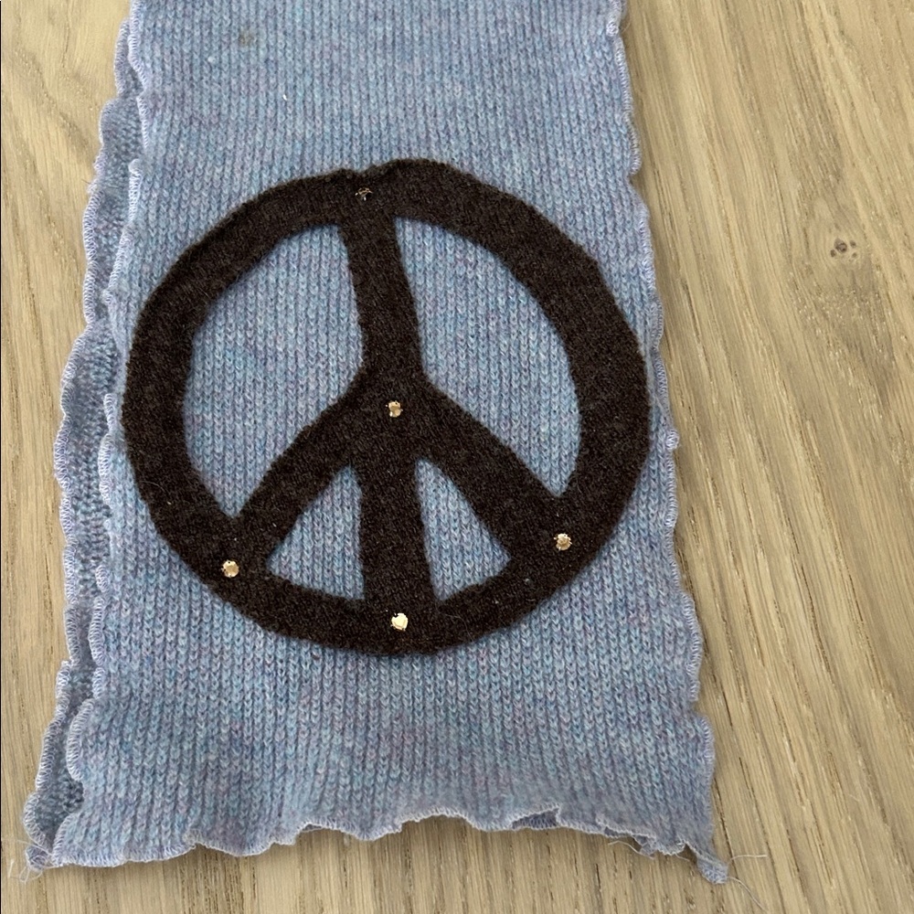 Blue Peace Sign Scarf